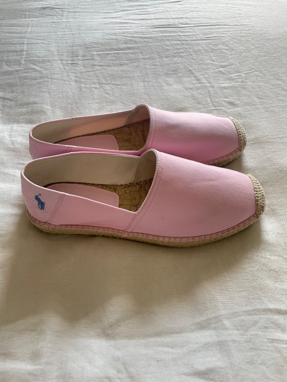 Men's Polo pink Cevio canvas espadrilles slip-on deck boat shoe coastal beach